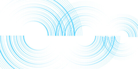 blue minimal circular abstract dynamic lines isolated on white background. Future technology banner concept. vector illustration. Abstract Computer technology background. network visual connection.	