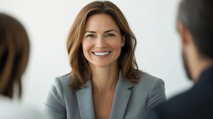 Confident Woman Leading Trendy Meeting