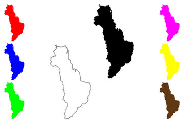 Izumi city (Japan, Nihon-koku or Nippon-koku, Kansai region) map vector illustration, scribble sketch Izumi-shi map