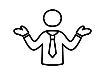 Vector illustration of a businessman and businesswoman holding signs, a successful business concept for people