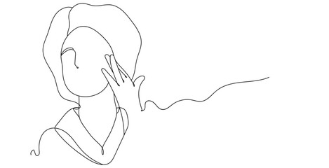 Facial Beauty Single Line