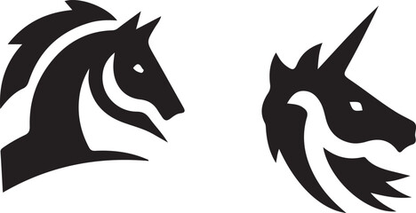 horse head silhouette vector