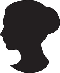 silhouette of a woman head