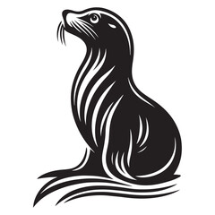 Sea Lion Vector Image Isolated On White Background