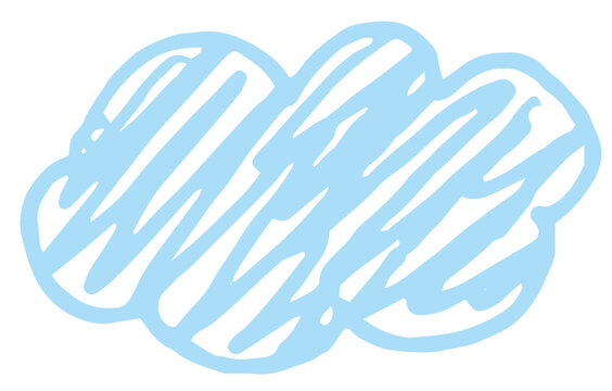 手描き風 雲アイコン ベクター