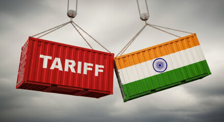 Tariff trade india import export container shipping global economy business commerce international trade war