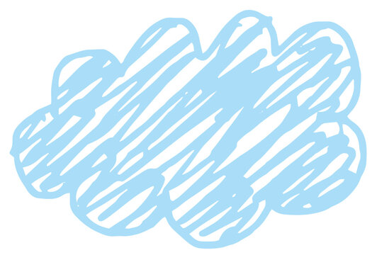 手描き風 雲アイコン ベクター