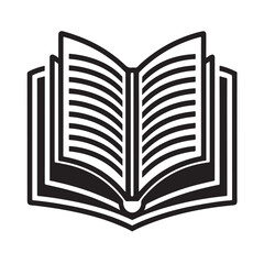 Open Book Silhouette Icon