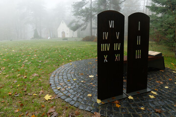 The Ten Commandments, the 10 commandments of God. A place for contemplation and meditation