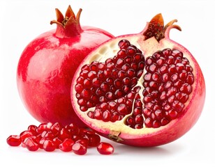 pomegranate isolated on white background