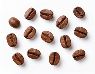 coffee beans on a white background
