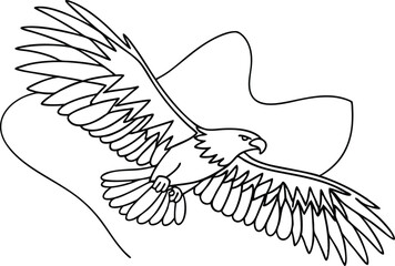 Majestic eagle soaring through the sky bird flying