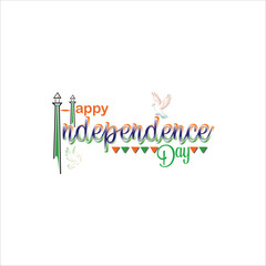 Happy Independence Day, 15 august design.