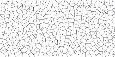 Abstract black and white voronoi diagram cell pattern vector design for backgrounds and textures geometric structure