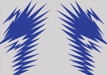 Burning Geometry Vivid Abstract Fire Pattern with Sharp blue Fractals on colored Background for Edgy Branding & Digital Art