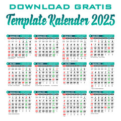 Template Kalender 2025
