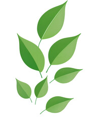 Obraz premium 木の葉が落ちていくエコロジーなイラスト