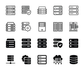 Server icon, cloud storage, data backup, file storage