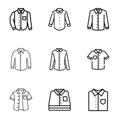Shirt icon for fashion, clothing stores, online shopping, apparel brands.