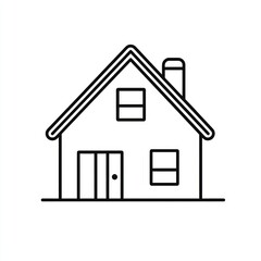 Simple black outline drawing of a house (1)