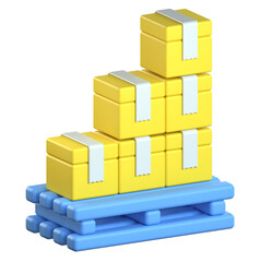 Inventory shelf 3D Icon colorful style