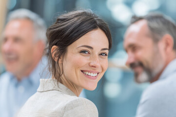Professionals engage in lively discussions at a business event reflecting networking collaboration and strong corporate connections.