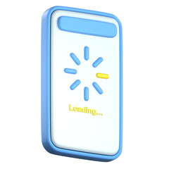 Loading spinner 3D Icon colorful style