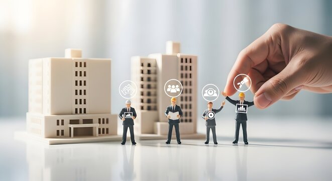 Human resources manager selecting a professional candidate for a corporate team. Business leadership and recruitment concept