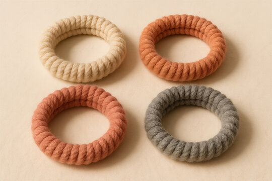 woman's bool band with different colors