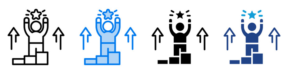 Motivate icon set multiple style collection