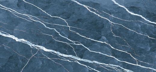Elegant Dark Marble Texture Highlighting Natural Veins and Subtle Blue Tones