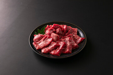 焼肉 牛肉 国産和牛 カルビ 皿盛り Yakiniku Beef Japanese Wagyu Beef Karubi Platter