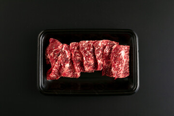 焼肉 牛肉 国産和牛 カルビ 皿盛り Yakiniku Beef Japanese Wagyu Beef Karubi Platter