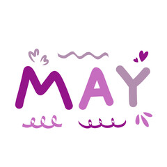 Fototapeta premium Name of Month Lettering