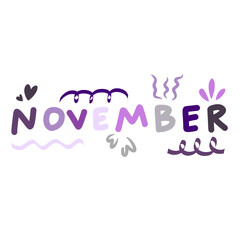 Name of Month Lettering