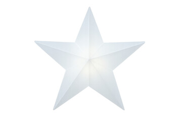 Obraz premium Glowing white christmas star decoration isolated on transparent background, perfect for festive projects