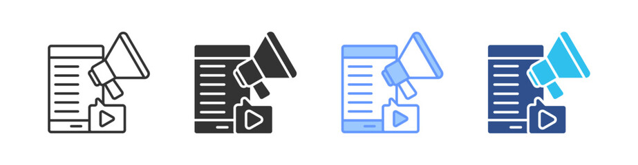 Digital Marketing Multi Style Icon Set Vector 
