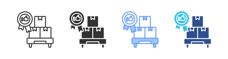 Guarantee Multi Style Icon Set Vector 