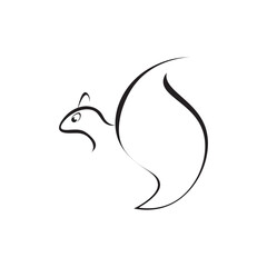 Squirrel icon logo vector design