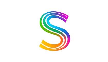 Colorful, abstract letter S design