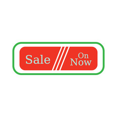 Sale On Now Button Banner Icon.