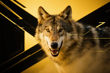 Snarling Wolf Blur