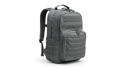 Tactical Backpack Isolated on White.