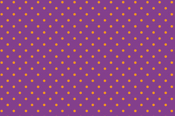 ハロウィンに最適なオレンジと紫の水玉背景

