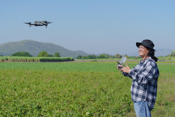 Corn farmers fly drones to check the growth of their crop.