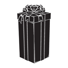 Wrapped with ribbon and magic – Present silhouette detailed in charming Present vector – Present illustration – Christmas silhouette

