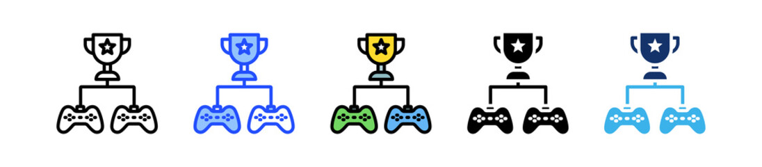 Fototapeta premium Trophy Icon Collection With Multiple Styles