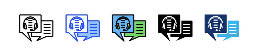 Chat Icon Collection With Multiple Styles