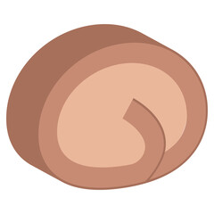ロールケーキ　イラスト　チョコ