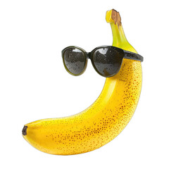 Banana with sunglasses,  fun, yellow fruit